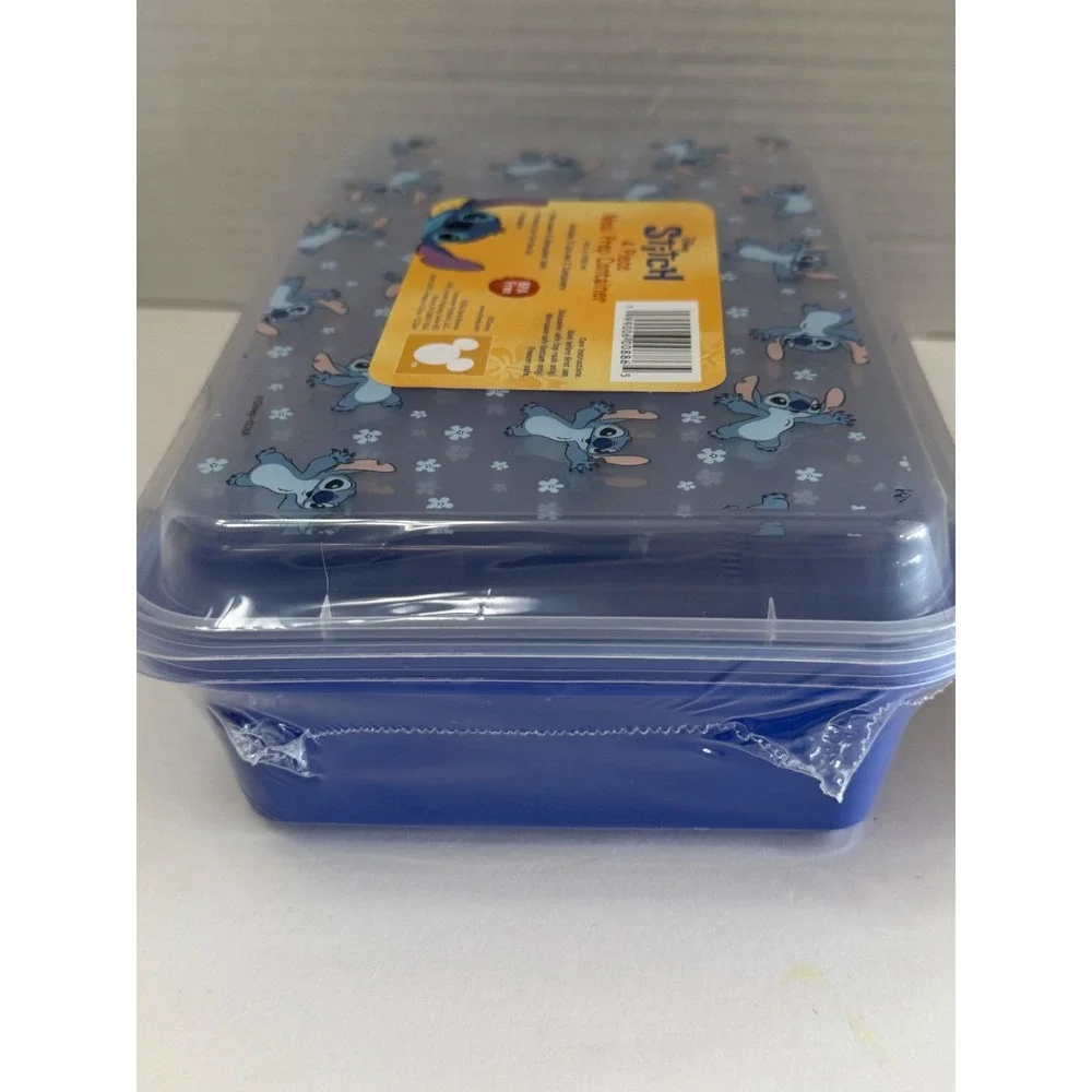 Disney Stitch 4 Piece Meal Prep Container Set 42.2oz Blue Lilo & Stitch New
